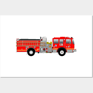 Los Angeles County Fire Department Pumper Posters and Art